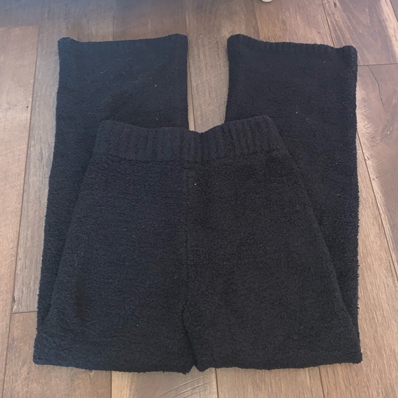 Skims Cozy Knit Sherpa Lounge Pants Black Size S/M Small Medium - Picture 3 of 4